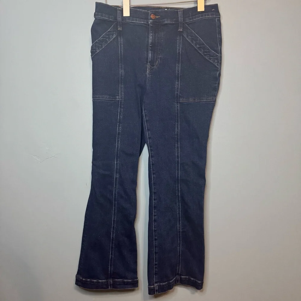 Madewell Mid Rise Kick Out Crop Jeans in Luana Wash Seam Edition Size 30 - Picture 14 of 14